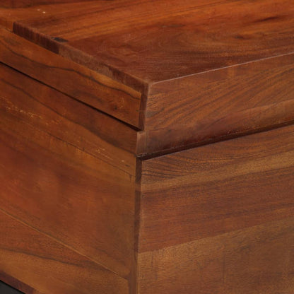 Baú de arrumação 110x35x41 cm madeira de acácia maciça
