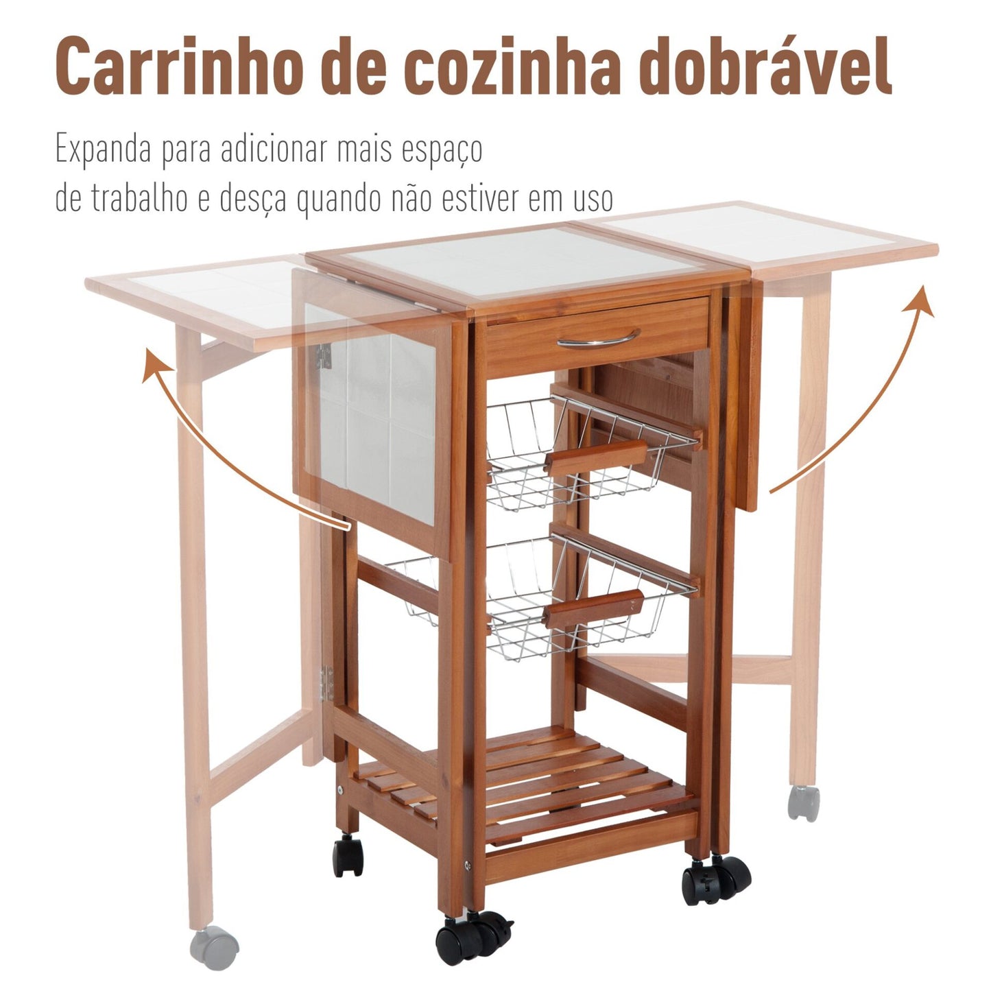 Carrinho Candisse - Design Contemporâneo - Leva-Me Contigo - Móveis & Decoração