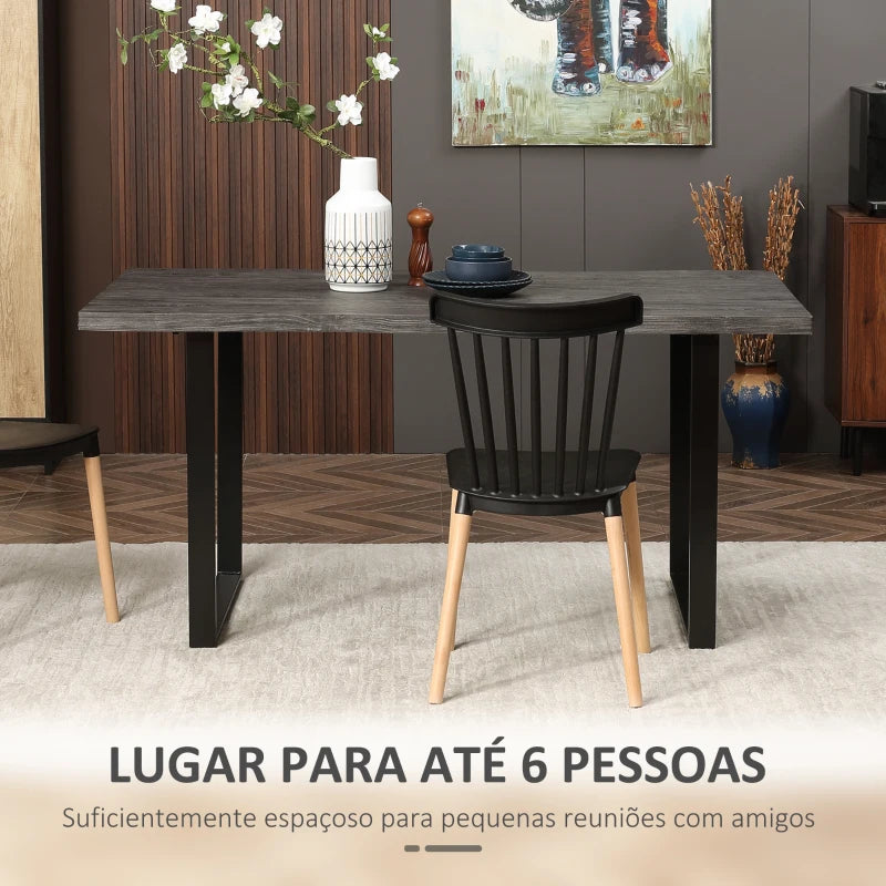 Mesa de Jantar Roberto - 160cm - Design Industrial