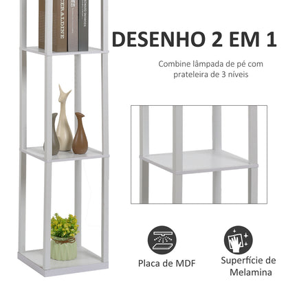 Candeeiro de Pé Cosmo - Branco - Design Moderno - Leva-Me Contigo - Móveis & Decoração