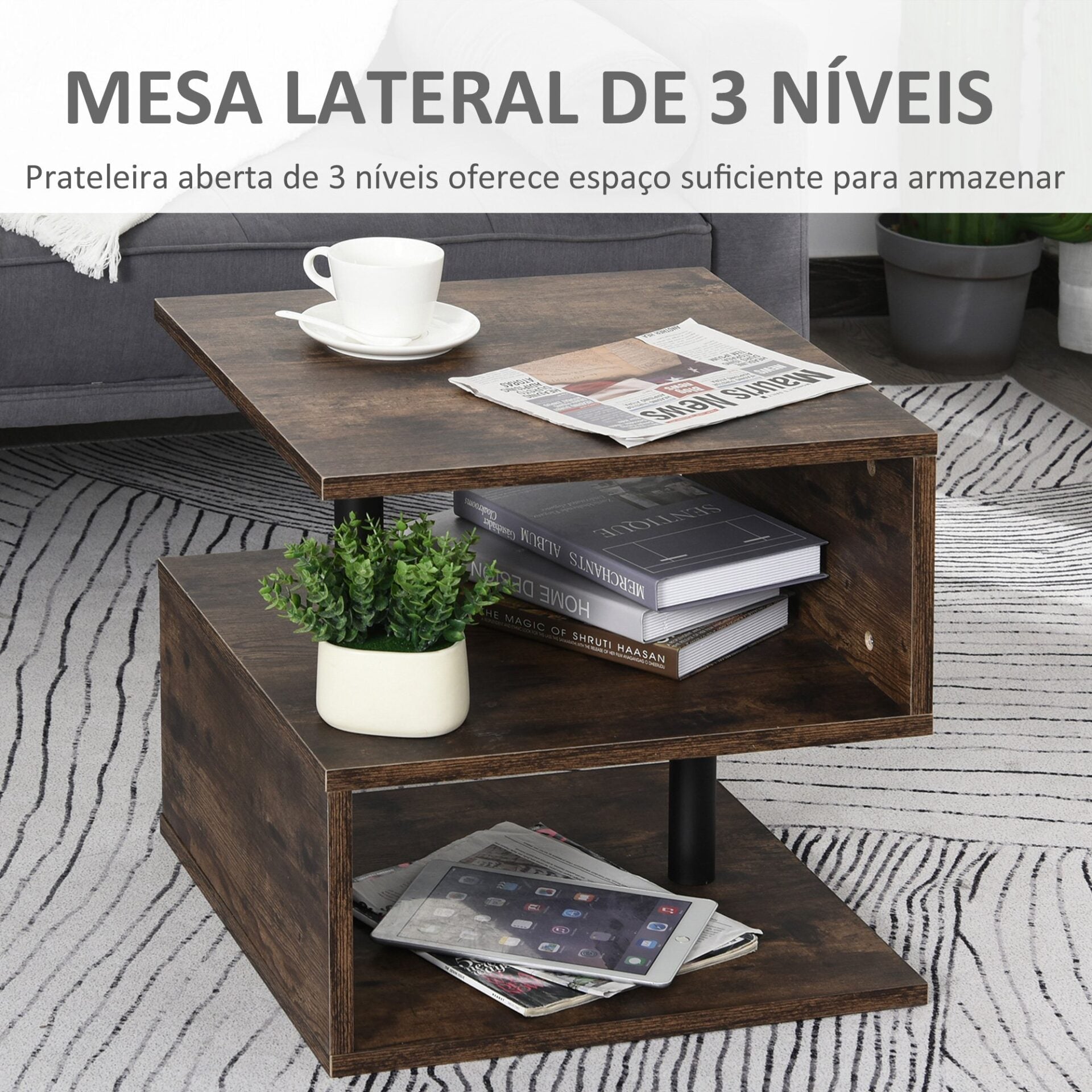 Mesa de Apoio Chaggy - Design Retro - Leva-Me Contigo - Móveis & Decoração