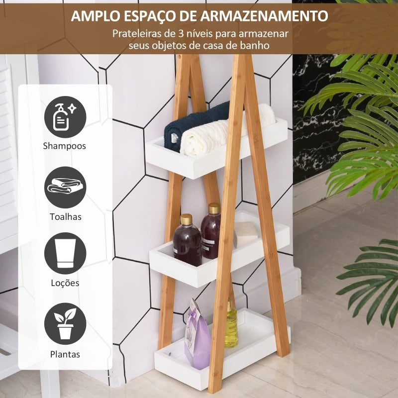 Móvel de Apoio Cassy em Bambú de Casa de Banho - Design Natura