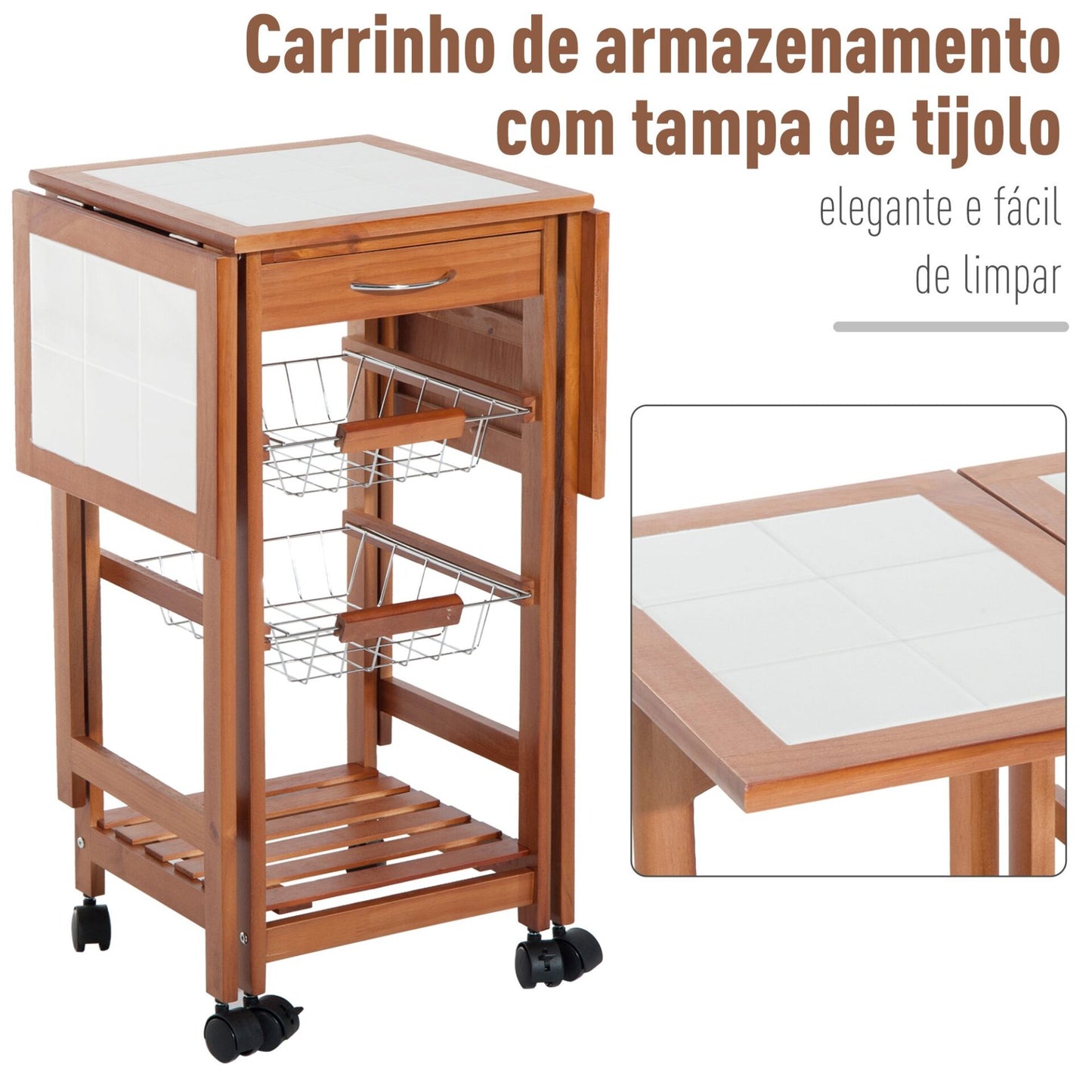 Carrinho Candisse - Design Contemporâneo - Leva-Me Contigo - Móveis & Decoração