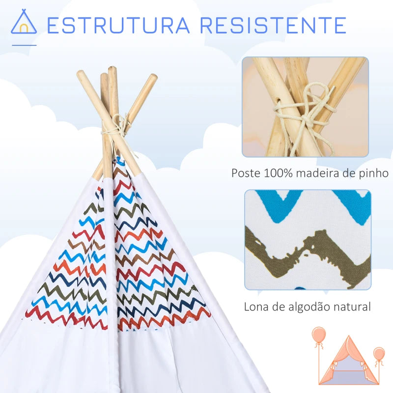 Tenda Tipi Infantil - Multicor - Design Natura