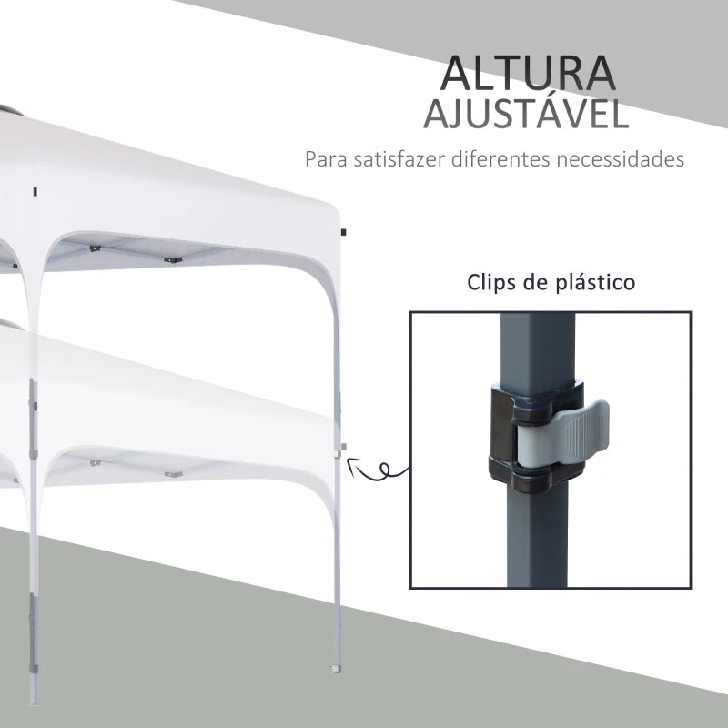 Tenda de Jardim Dobrável com Altura Ajustável - 2x2m