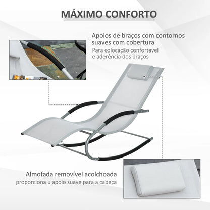 Espreguiçadeira Mara - Cinzento - Design Moderno