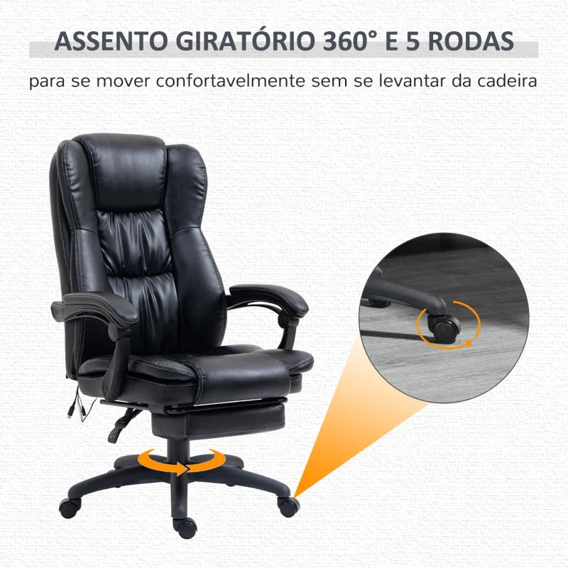 Cadeira Master com Altura Ajustável e 6 Pontos de Massagem Automáticos - Design Contemporâneo - Leva-Me Contigo - Móveis & Decoração