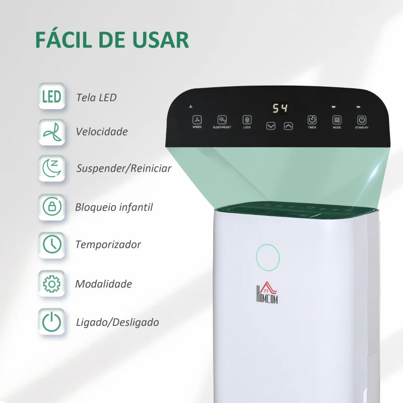 Desumidificador Elétrico Silencioso - 4000ml - 16L/Dia