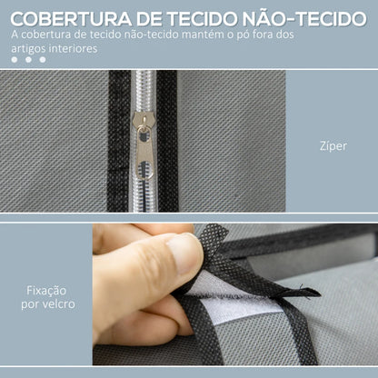 Roupeiro Hawa em Tecido - Cinzento - Design Moderno