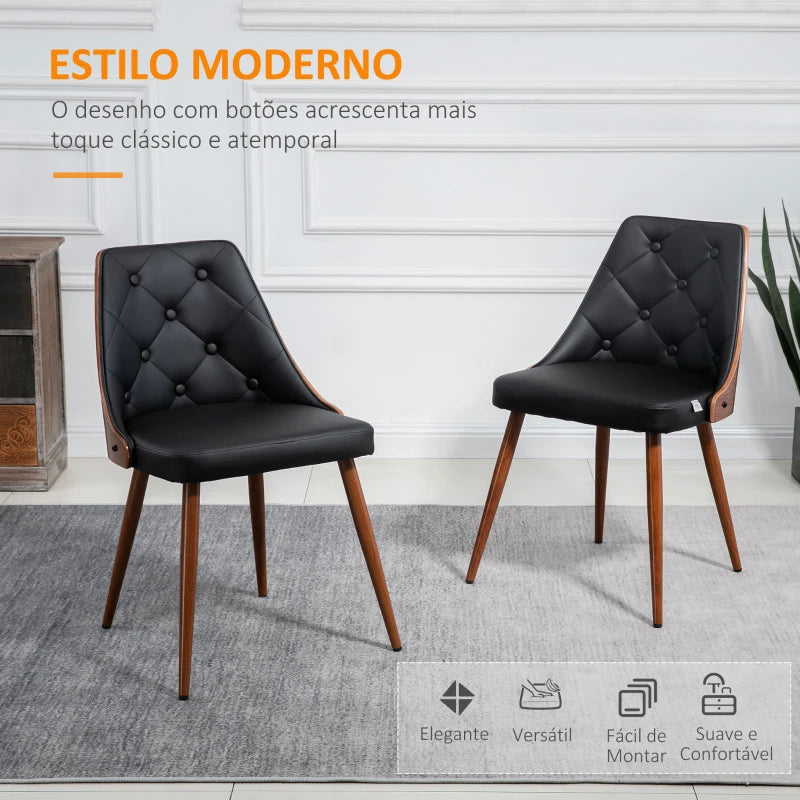 Conjunto de 2 Cadeiras Udinni - Design Moderno