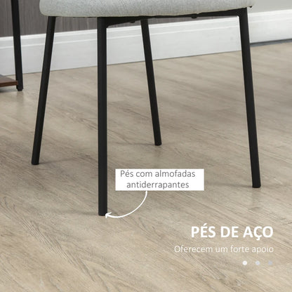 Conjunto de 2 Cadeiras Loyd - Cinzento - Design Minimalista