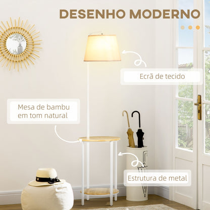 Candeeiro de Pé Gazing com Mesinha - Design Nórdico