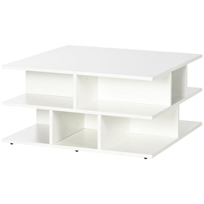 Mesa de Centro Petit com Prateleiras - Design Moderno