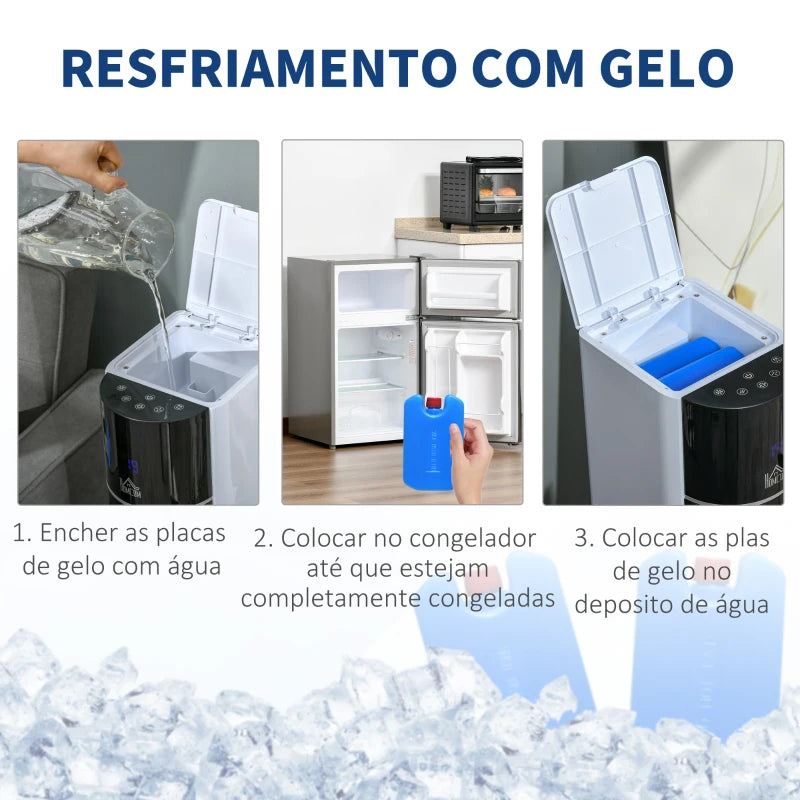 Ventoinha de Coluna de 3 Velocidades com Humidificador - 60W