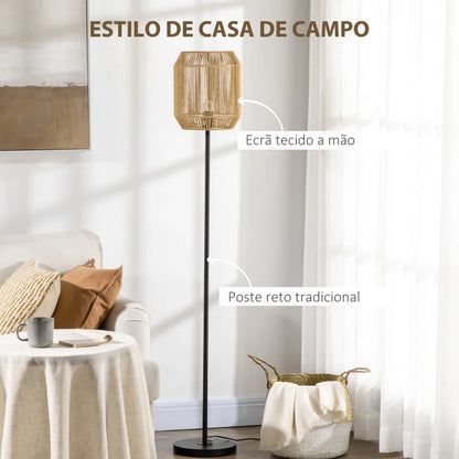 Candeeiro de Pé Cannes em Vime - Design Cannage