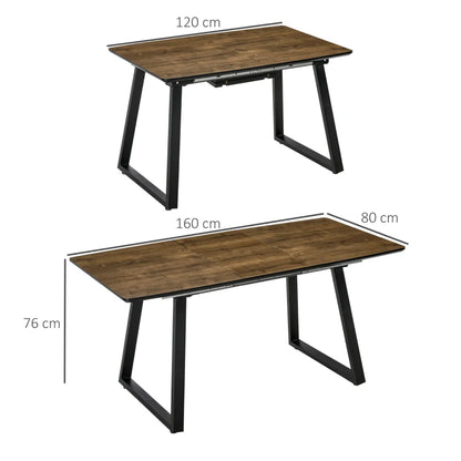 Mesa de Jantar Extensivel Salvatore - 120-160cm - Design Industrial