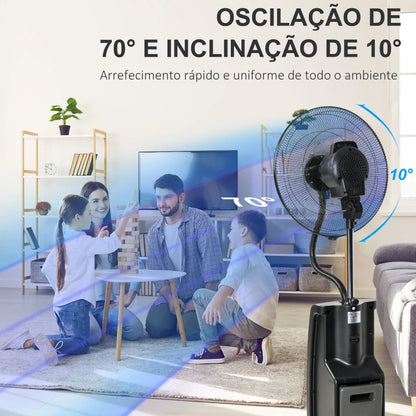 Ventoinha Anti-Mosquito com Nebulizador de Óleos Essenciais