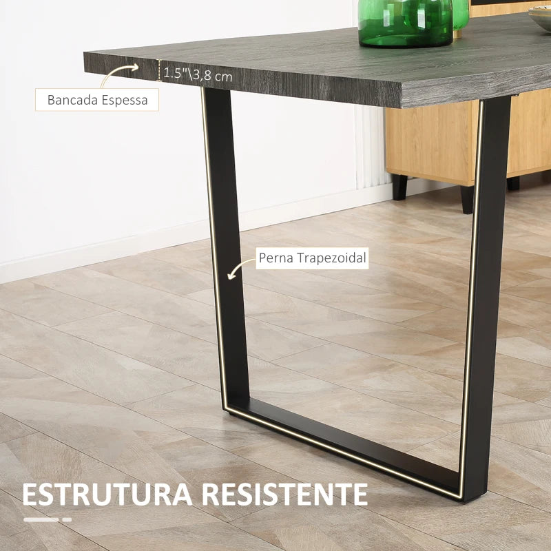 Mesa de Jantar Roberto - 160cm - Design Industrial