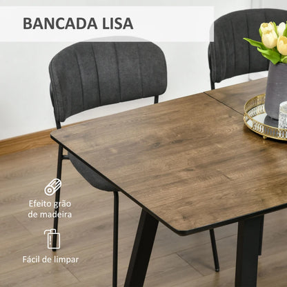 Mesa de Jantar Extensivel Salvatore - 120-160cm - Design Industrial