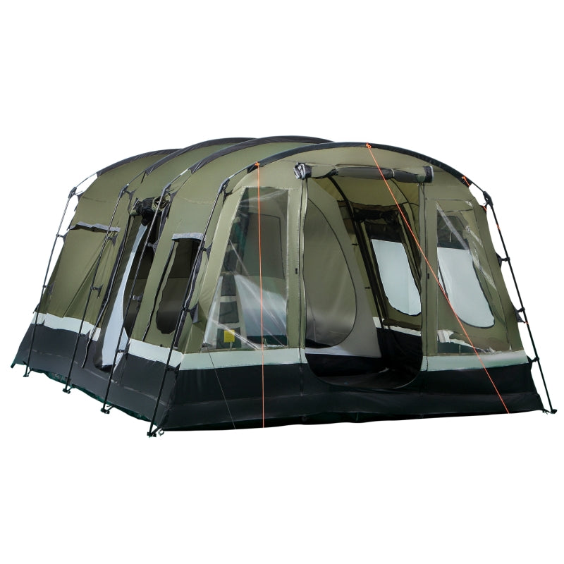 Tenda de Campismo para 6 Pessoas - 455x320x215cm - Verde