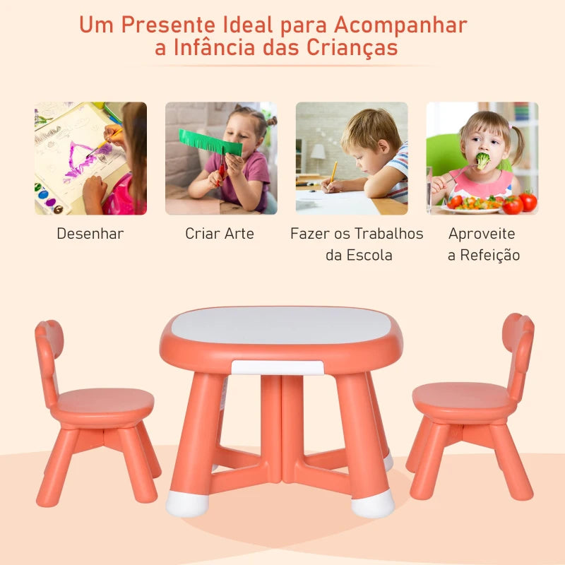 Conjunto Infantil Jerry - 1 Mesa e 2 Cadeiras - Design Moderno