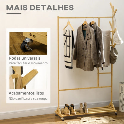 Conjunto de Entrada Deepend - Cabide e Sapateira em Bambu - Design Natura