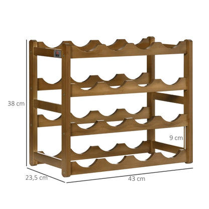 Garrafeira/Suporte Beleze para 16 Garrafas em Bambú - Design Natura