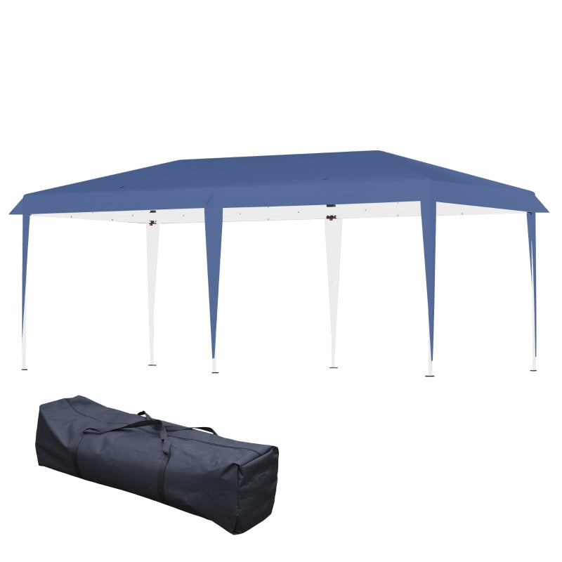 Tenda de Eventos Dobrável com Estrutura em Aço - 3x6m - Azul