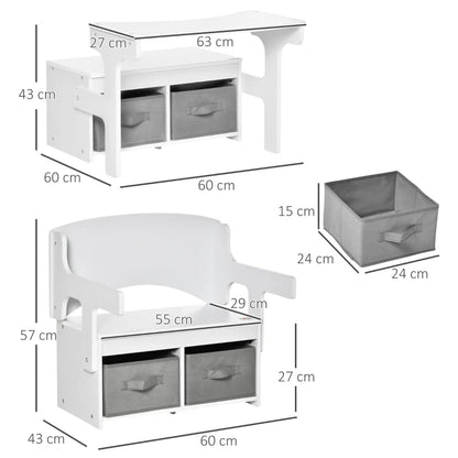 Banco com Secretária Infantil Holesy - Design Nórdico