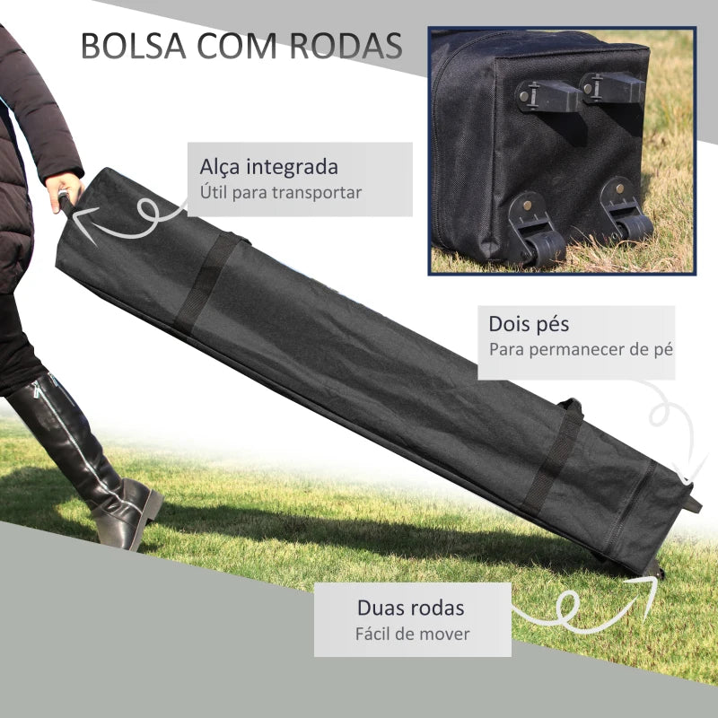 Tenda de Jardim Dobrável com Altura Ajustável - 2x2m