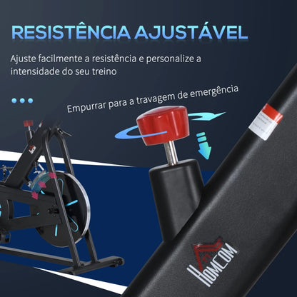 Bicicleta Estática com Volante de 6,5kg