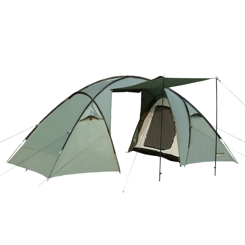 Tenda de Campismo para 4 pessoas - 480x220x190cm - Verde