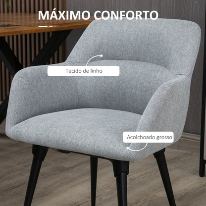 Cadeira Allegra em Linho - Design Moderno