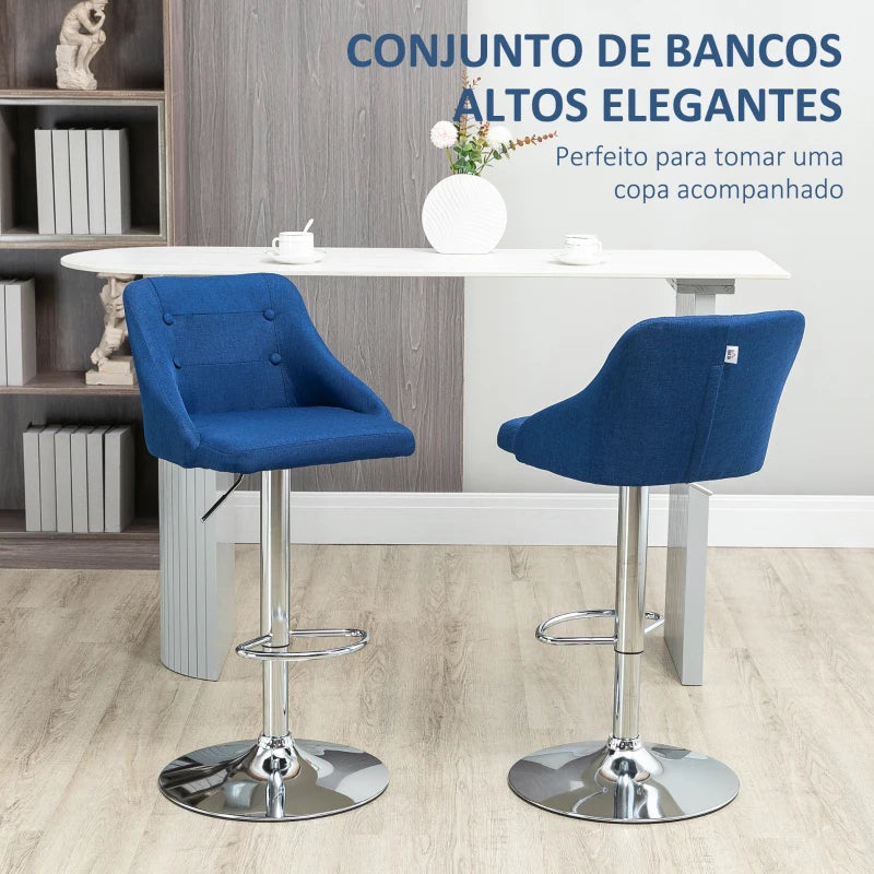 Conjunto de 2 Bancos Altos Salma - Design Moderno