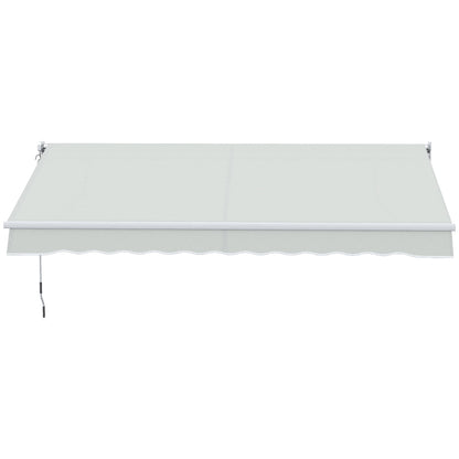 Toldo de Parede Retrátil com Manivela - 200x295 cm - Creme