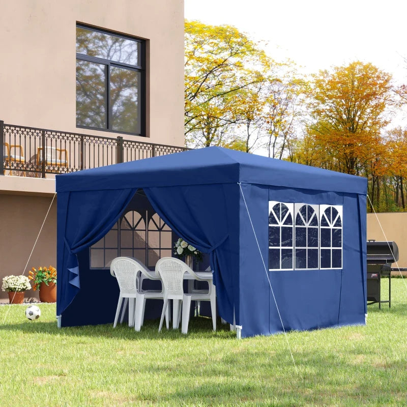 Tenda de Jardim com Janelas - Azul - 3x3m