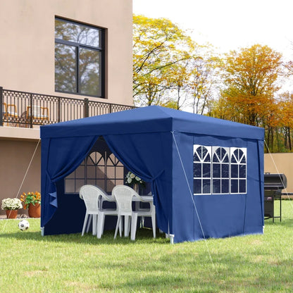 Tenda de Jardim com Janelas - Azul - 3x3m