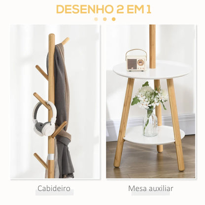 Cabide de Pé Carina em Bambú - Design Nórdico