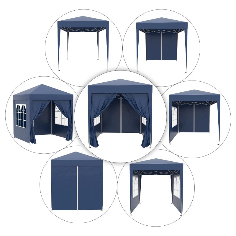 Tenda de Jardim Dobrável com Janelas - 2x2m