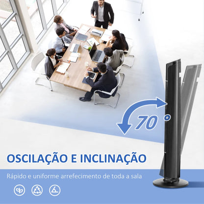 Ventoinha de Coluna com 3 Velocidades - Preto - 45W