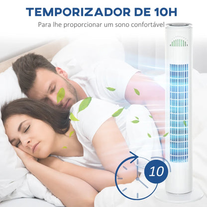 Ventoinha de Coluna com 3 Velocidades - Branco - 45W