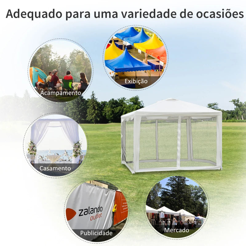 Tenda com 4 Paredes Laterais - 4x3m