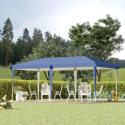 Tenda de Eventos Dobrável com Estrutura em Aço - 3x6m - Azul