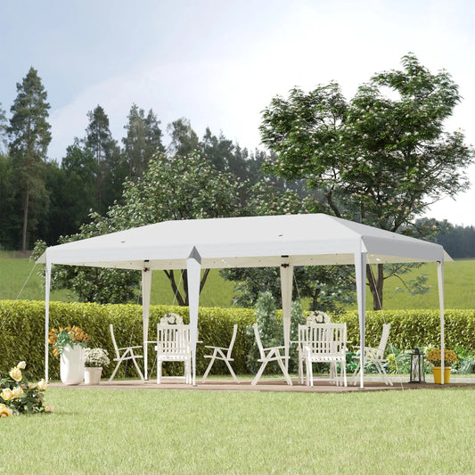 Tenda de Eventos Dobrável com Estrutura em Aço - 3x6m - Branco