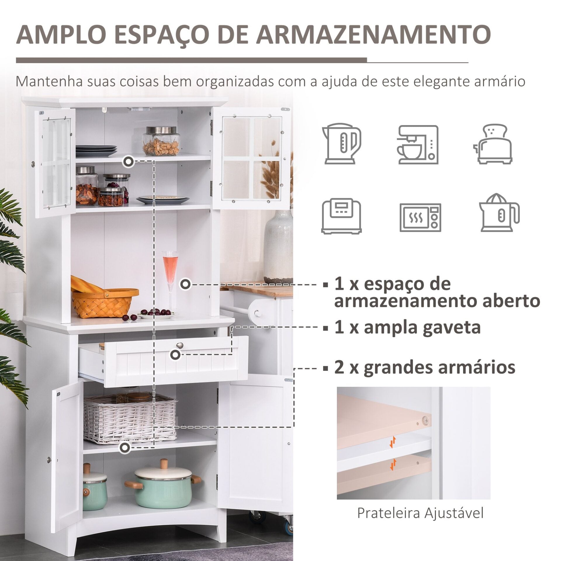 Armário Alto Abramo - Design Contemporâneo - Leva-Me Contigo - Móveis & Decoração