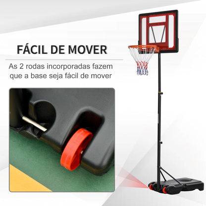 Cesto de Basquetebol com Altura Ajustável de 160-210cm - Leva-Me Contigo - Móveis & Decoração