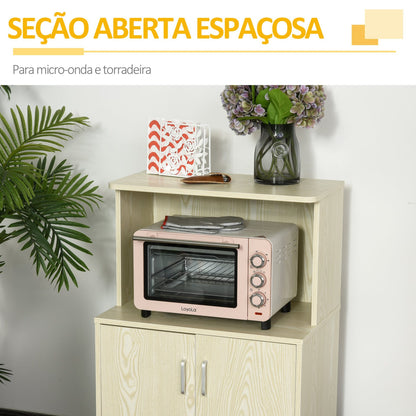 Armário Little com Rodas - Cor Carvalho - Design Moderno - Leva-Me Contigo - Móveis & Decoração