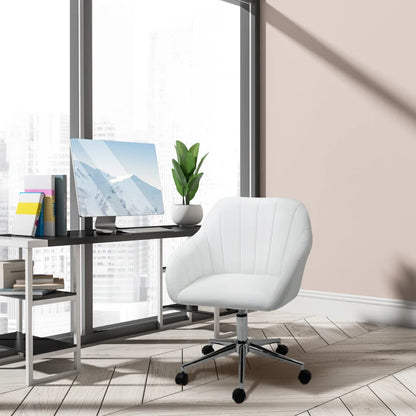 Cadeira Wek Ergonómica Giratória com Altura Ajustável - Branco – Design Moderno - Leva-Me Contigo - Móveis & Decoração