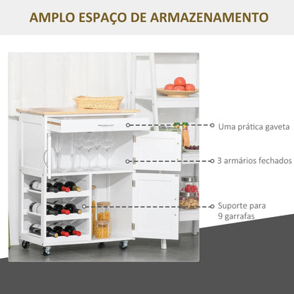 Carrinho de Cozinha Jaymi - Design Moderno