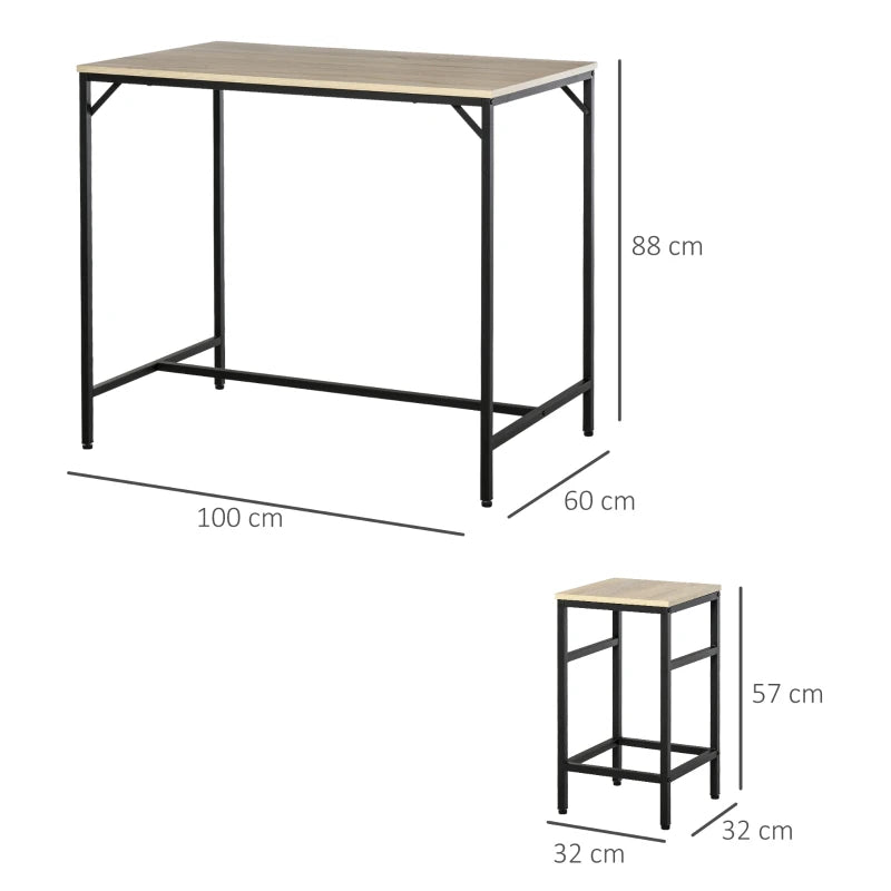 Conjunto de 1 Mesa de Bar e 4 Cadeiras Kairo - Design Contemporâneo